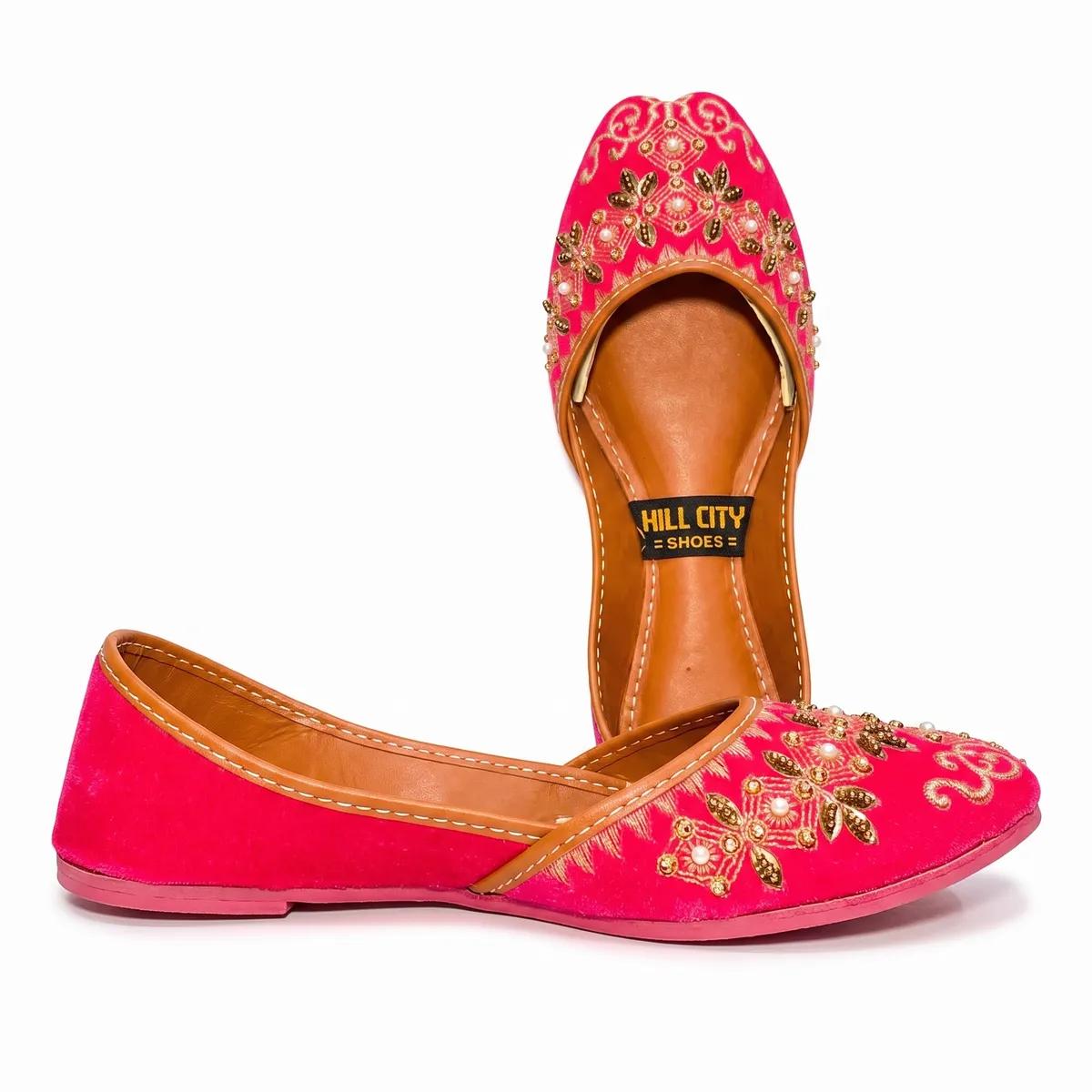 Hill City Embellished Hot Pink Traditional Women's Khussa
