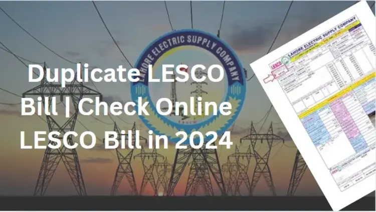 Duplicate LESCO Bill  Check Online LESCO Bill in 2024